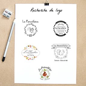 Recherche de logos pour l'identité visuelle de La Parenthèse